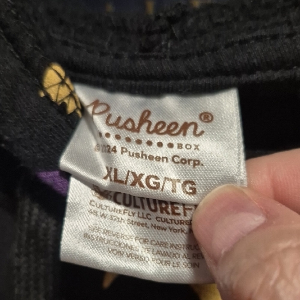 Pusheen Black Hoodie with Yellow and Purple Accents - Picture 2 of 9
